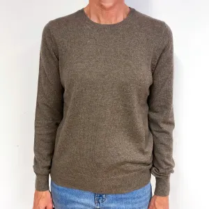 Donkey Brown Cashmere Crew Neck Jumper Medium