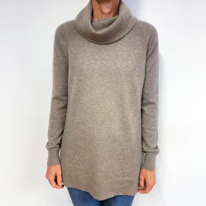 Donkey Brown Cashmere Polo Neck Tunic Medium
