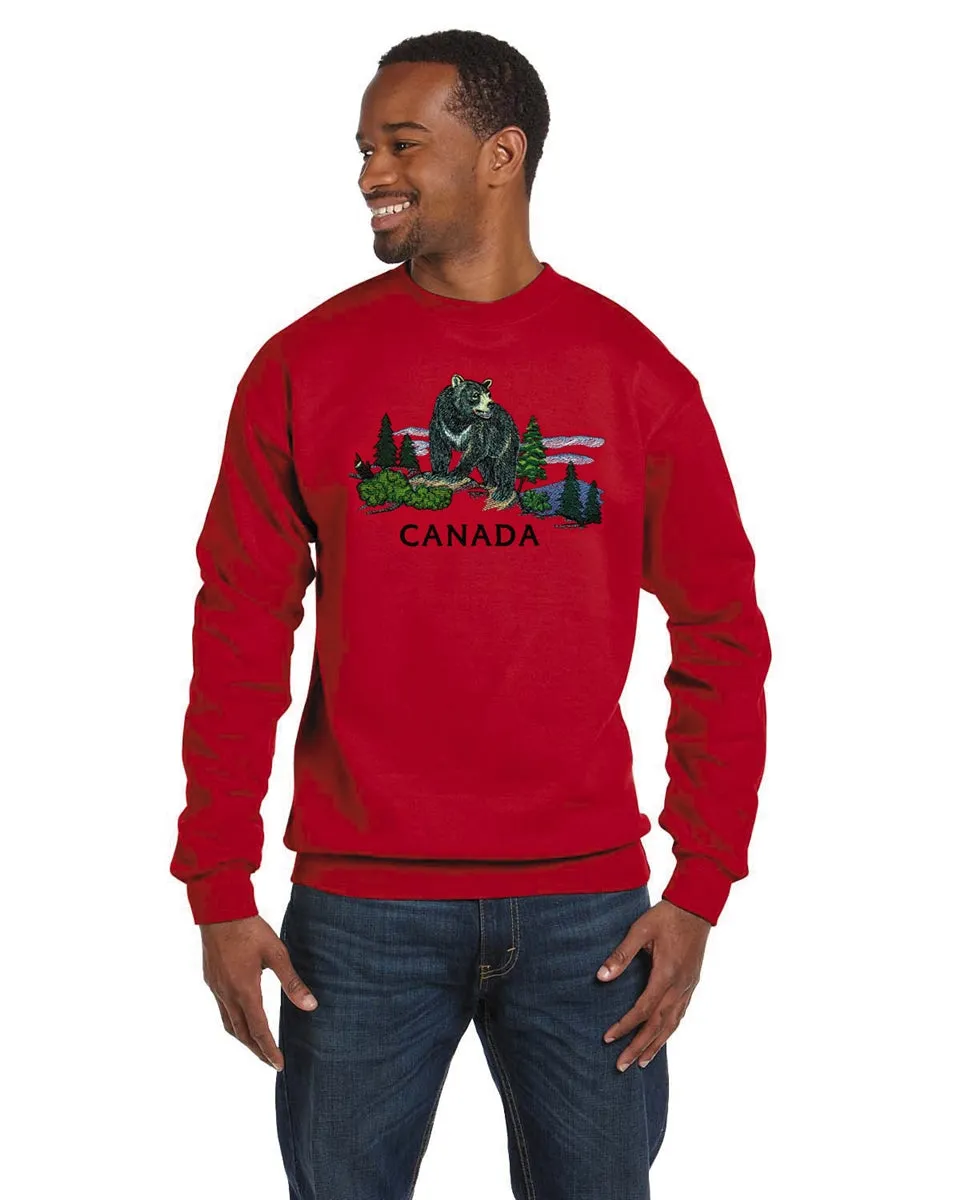 E24206 - CLASSIC FIT CREWNECK, BEAR EMBROIDERY