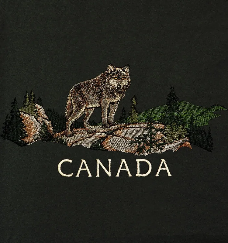 E24208 - CLASSIC FIT CREWNECK, WOLF EMBROIDERY