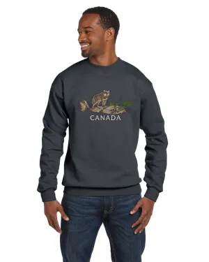E24208 - CLASSIC FIT CREWNECK, WOLF EMBROIDERY