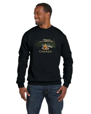 E24209 - CLASSIC FIT CREWNECK, CAMPFIRE EMBROIDERY