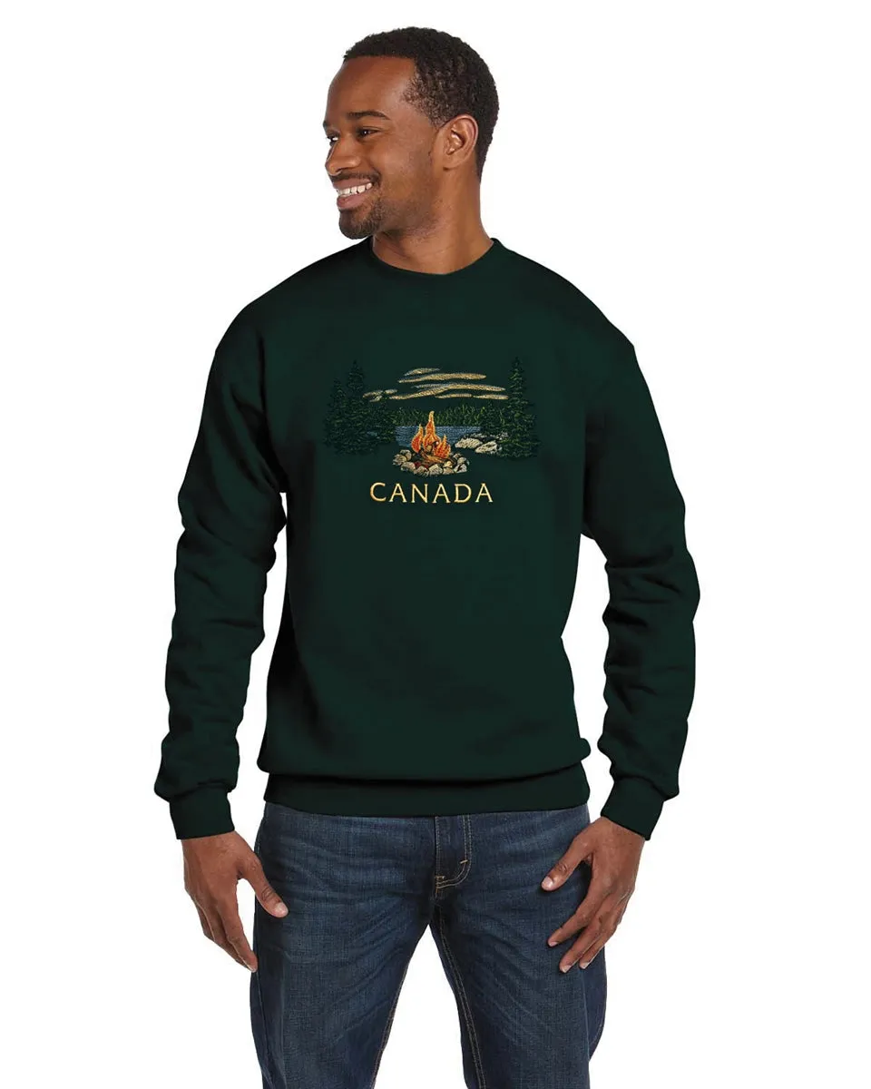 E24209 - CLASSIC FIT CREWNECK, CAMPFIRE EMBROIDERY