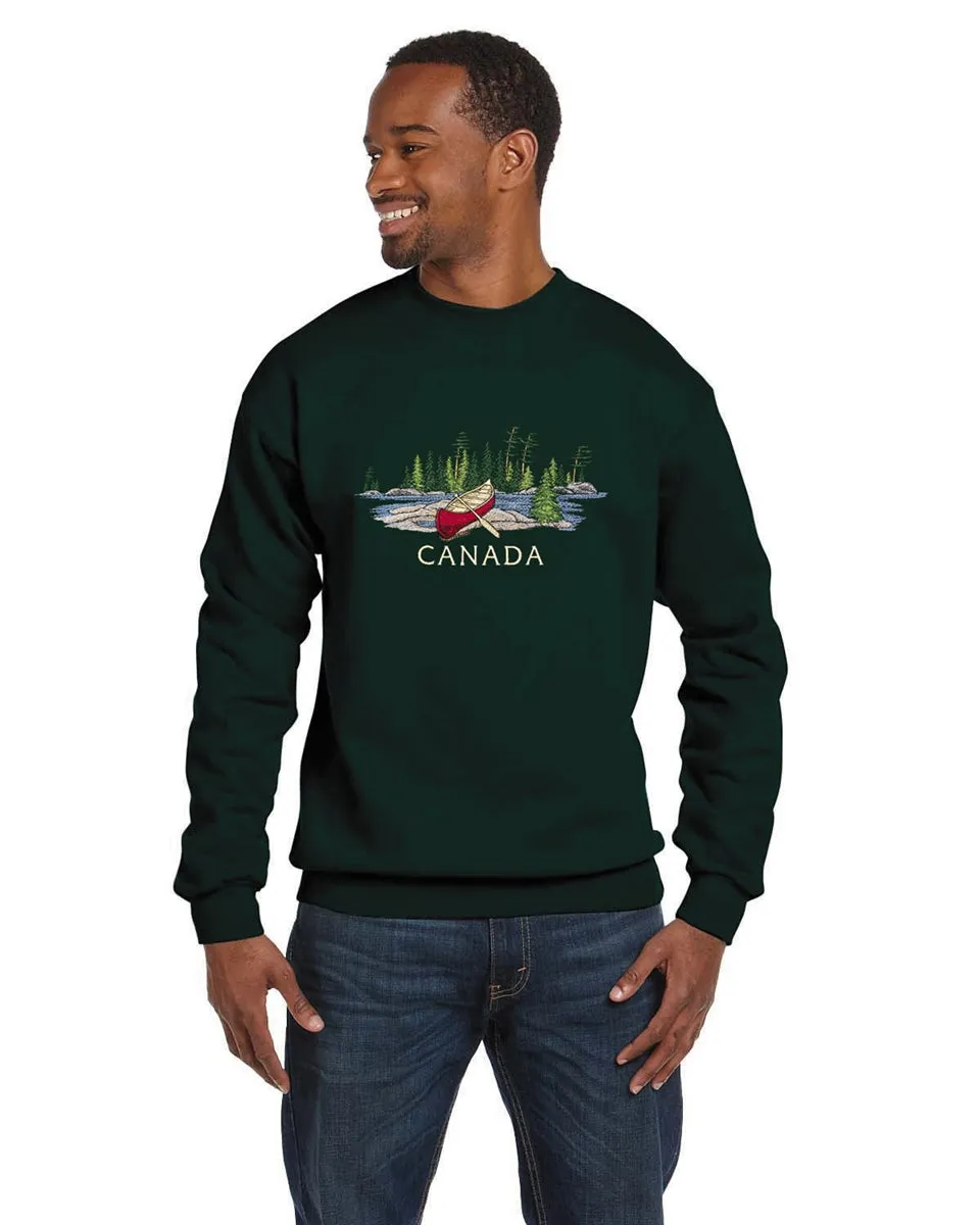 E24210 - CLASSIC FIT CREWNECK, CANOE EMBROIDERY
