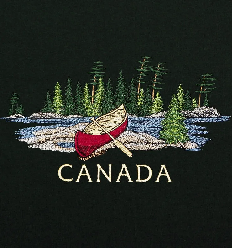 E24210 - CLASSIC FIT CREWNECK, CANOE EMBROIDERY
