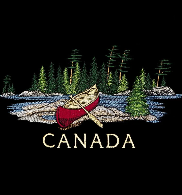 E24210 - CLASSIC FIT CREWNECK, CANOE EMBROIDERY