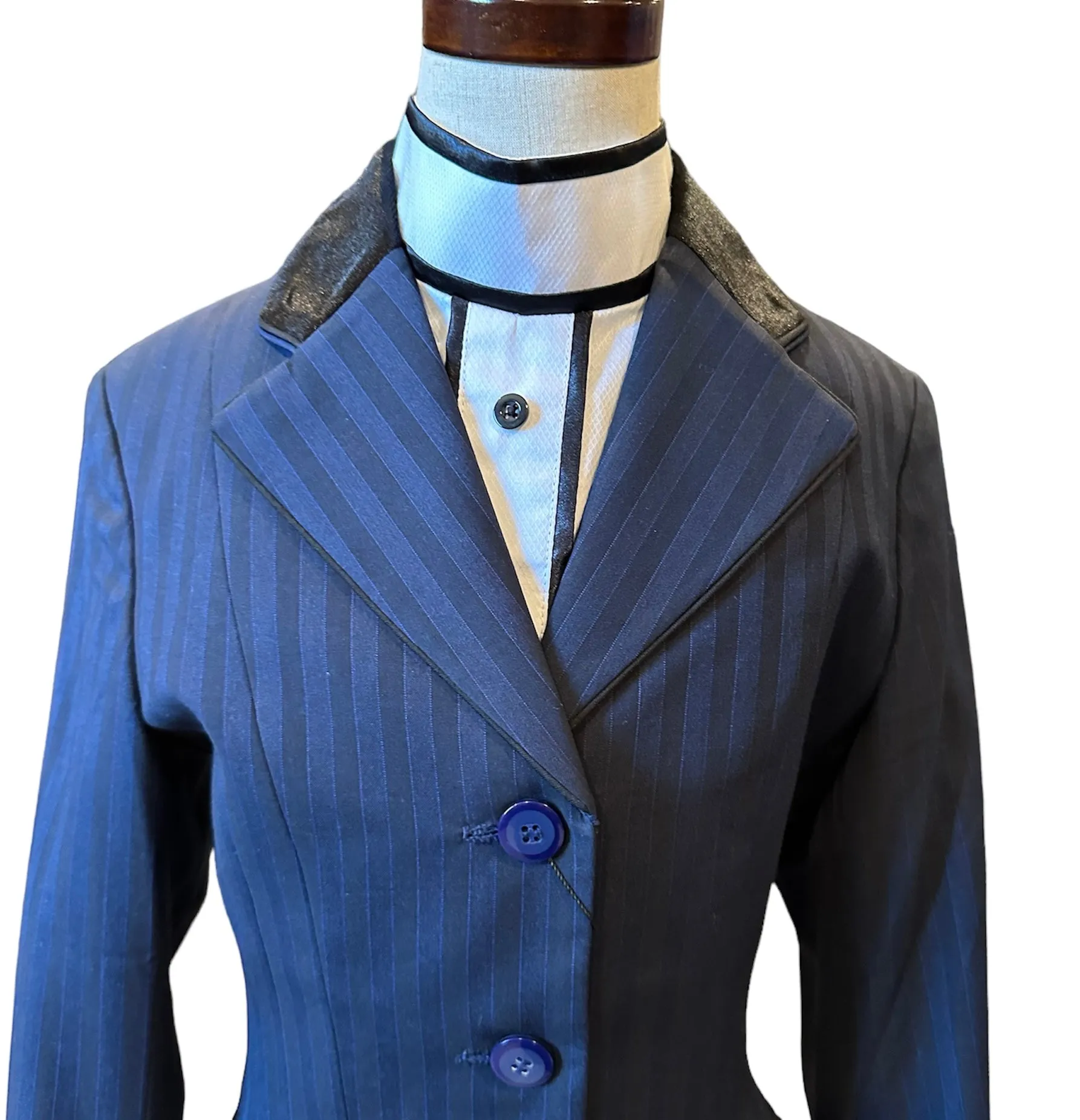 English Show Coat Blue Self Stripe Youth