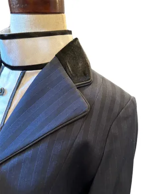English Show Coat Blue Self Stripe Youth