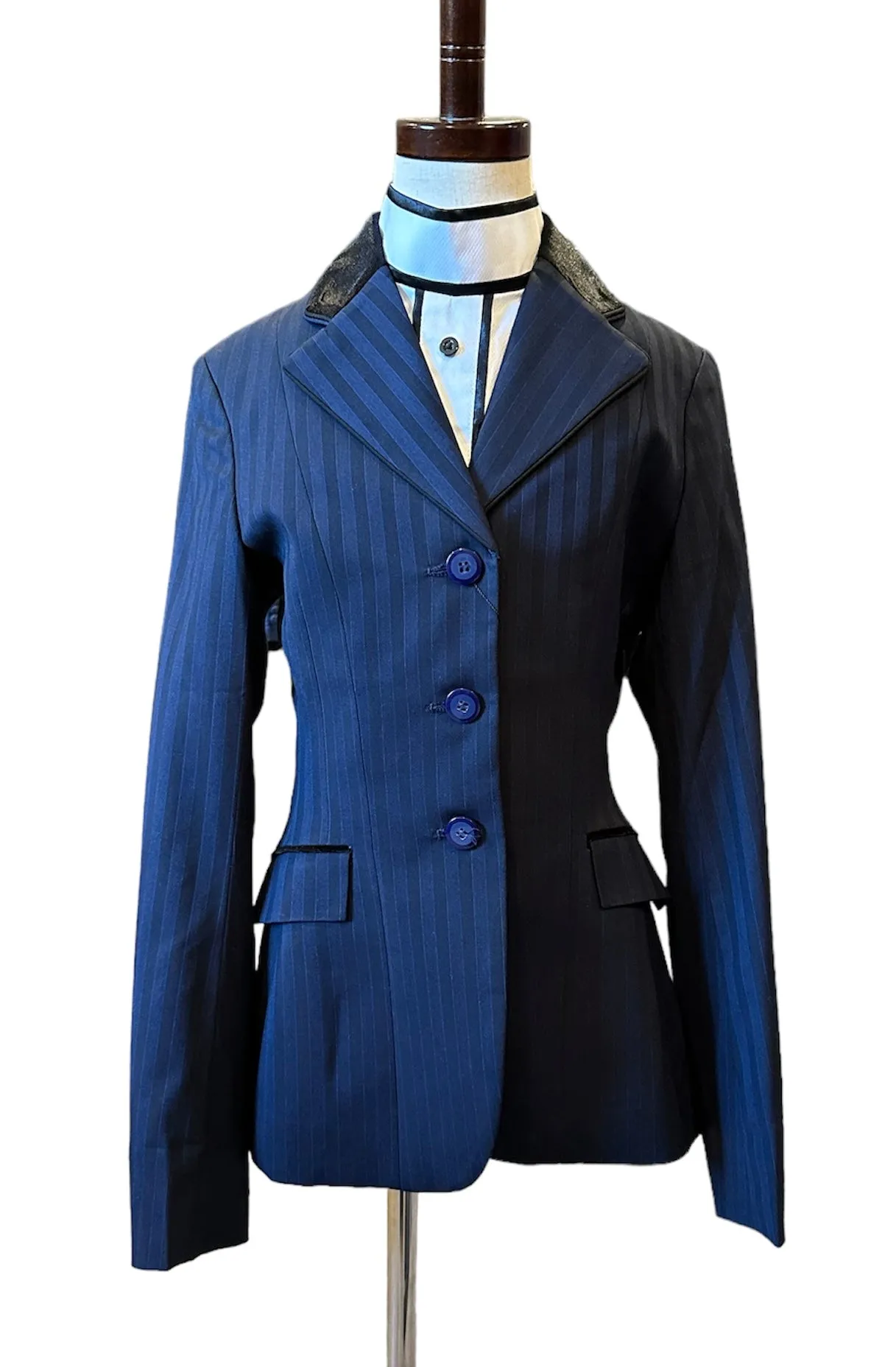 English Show Coat Blue Self Stripe Youth