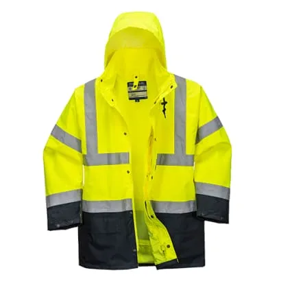 Essential 5 in1 Hi Vis Class 3 Jacket and Bodywarmer/Gilet RIS 3279 Portwest S766