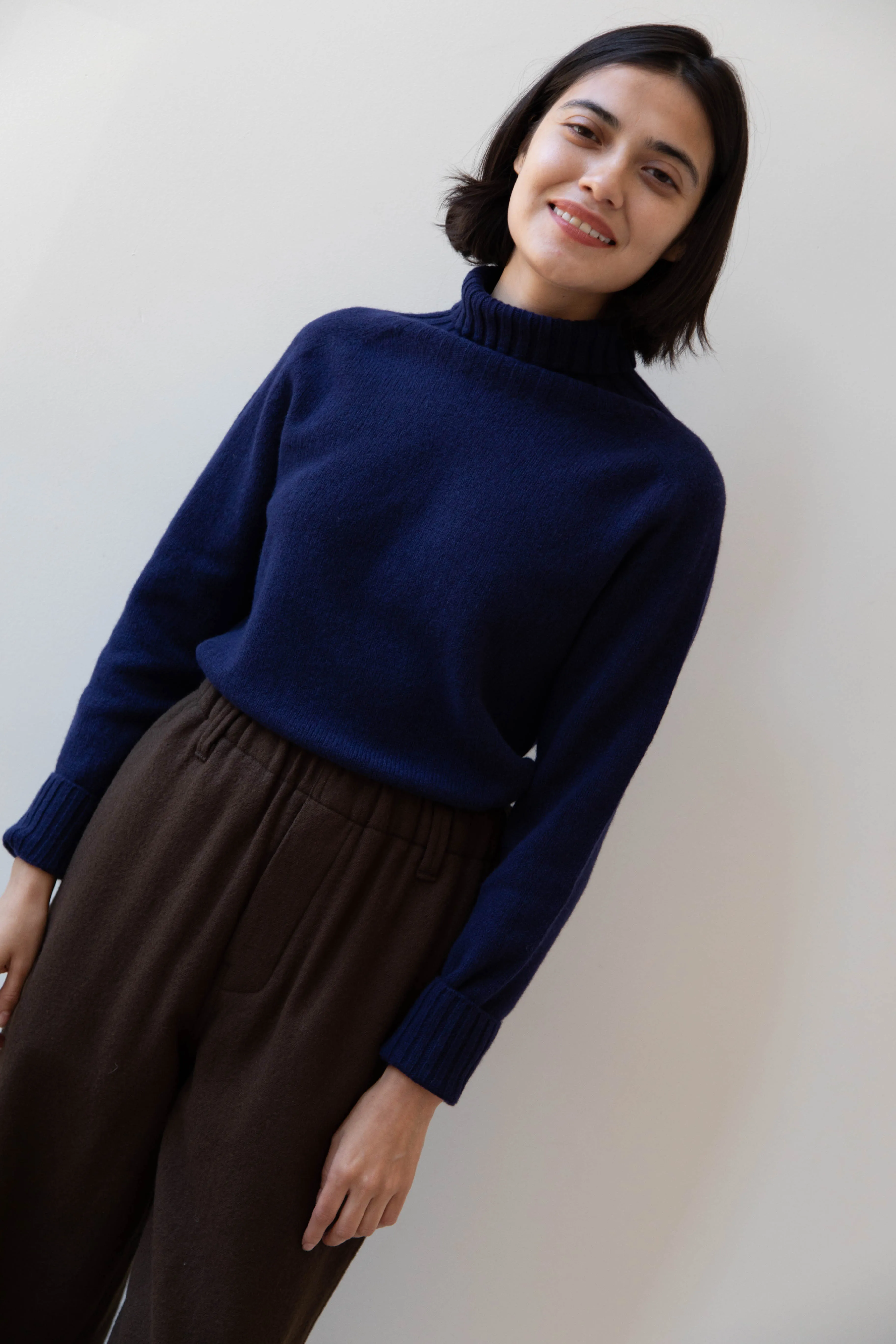 Evan Kinori | Elastic Pants in Brushed Wool Twill