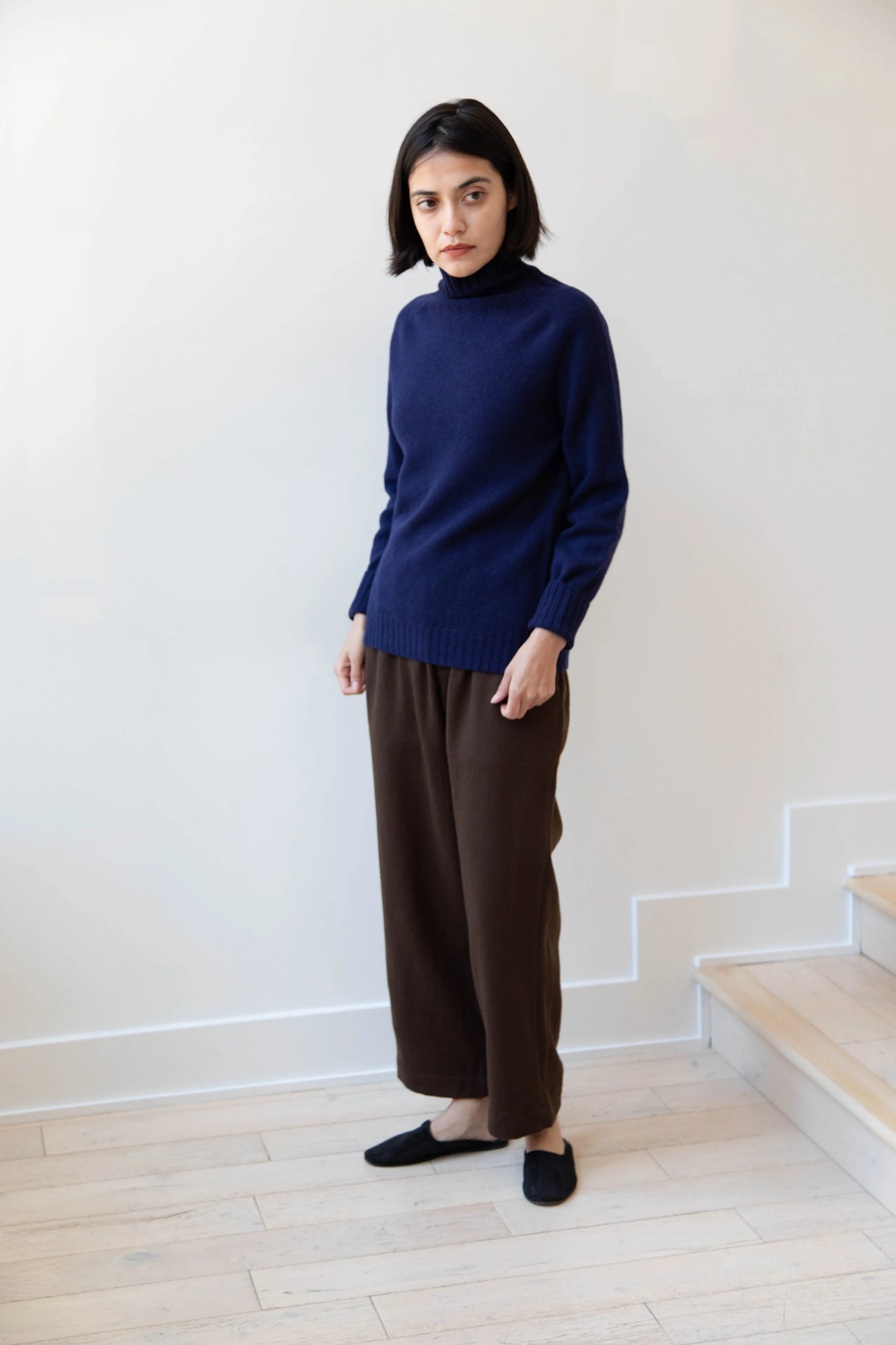Evan Kinori | Elastic Pants in Brushed Wool Twill