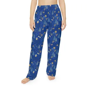 Festive Holiday Pajama Pants : Cozy Winter Loungewear in Blue for All Sizes XS-4XL