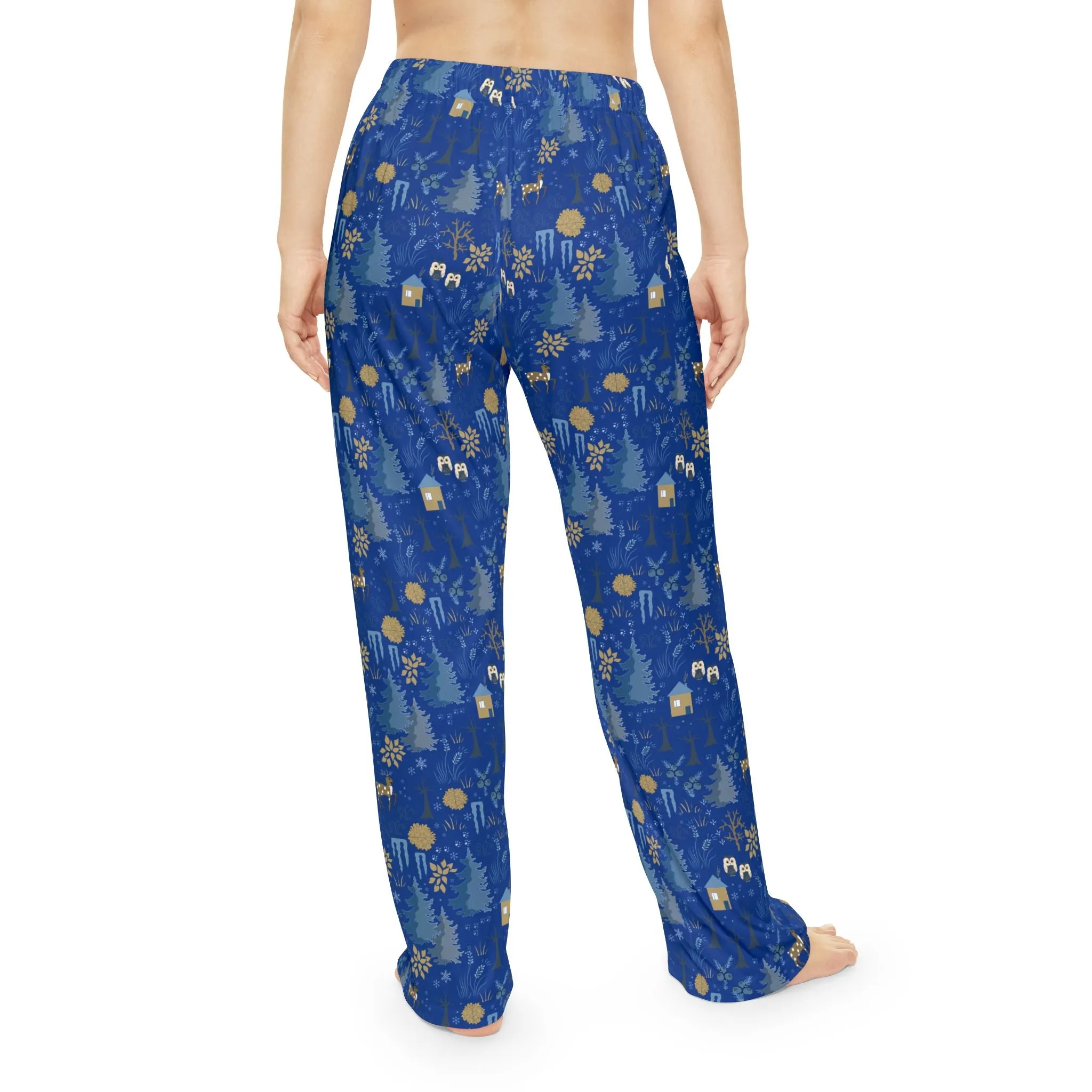 Festive Holiday Pajama Pants : Cozy Winter Loungewear in Blue for All Sizes XS-4XL