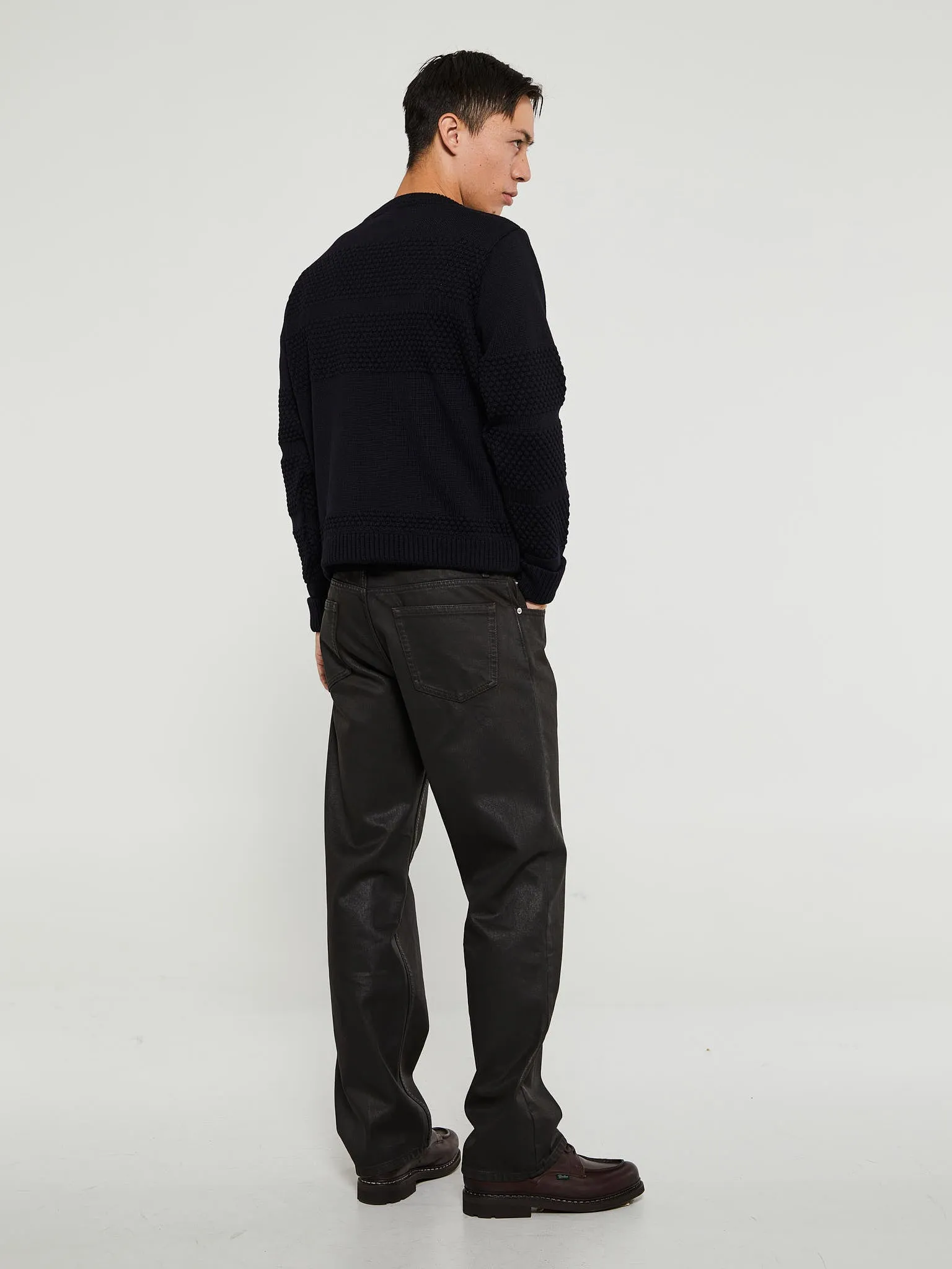 Fisherman II Crewneck Sweater in Navy
