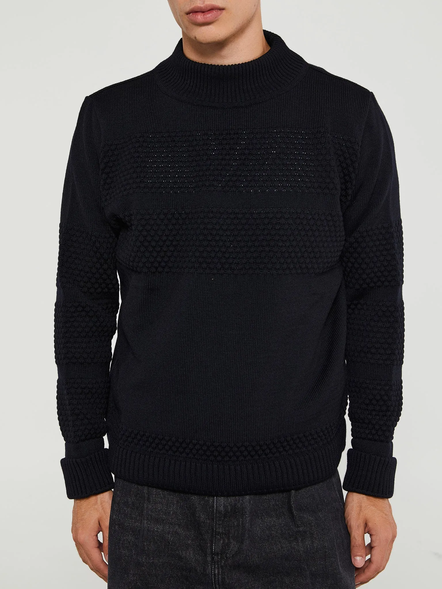 Fisherman II Sweater in Blue Navy