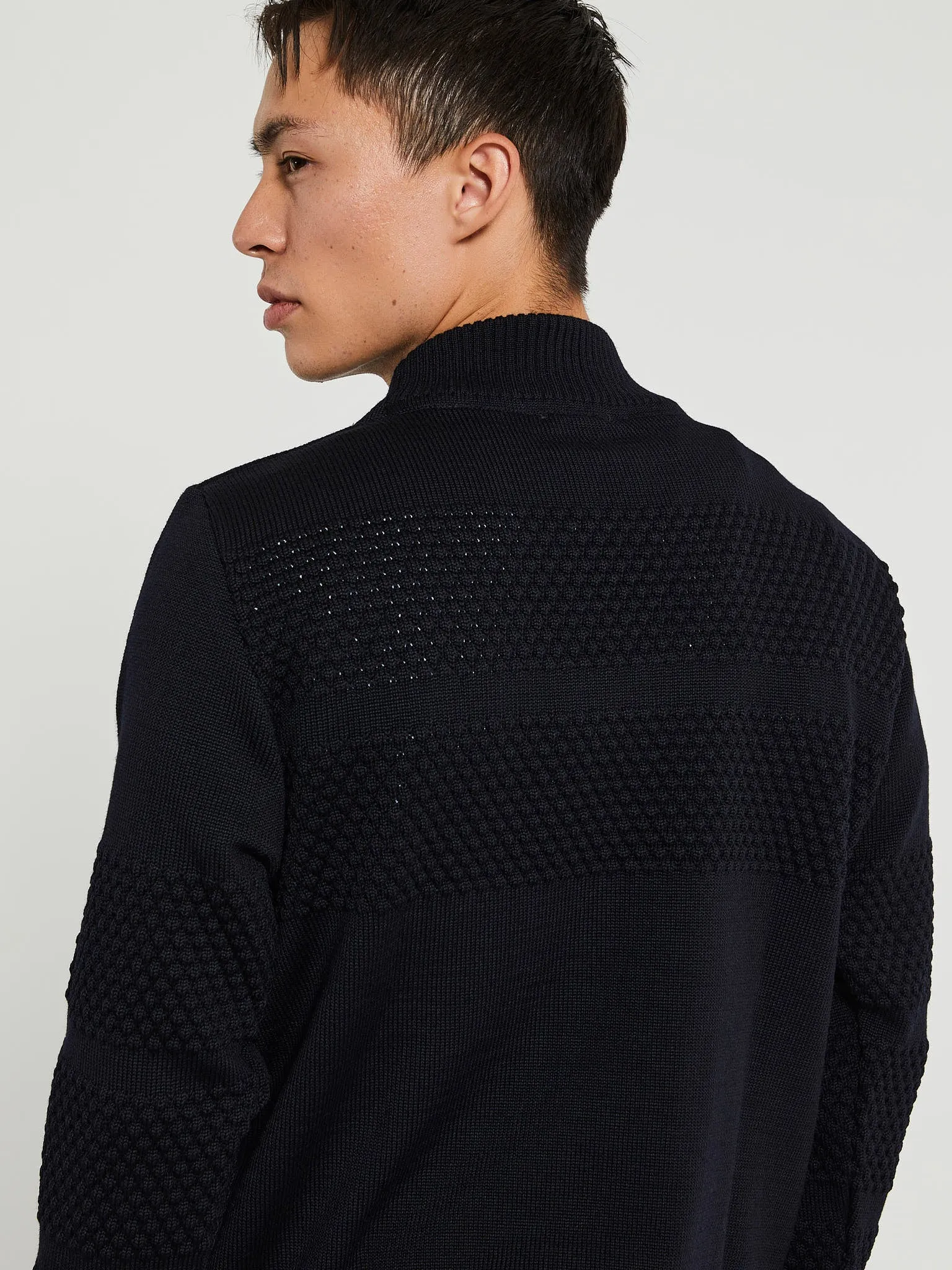 Fisherman II Sweater in Blue Navy
