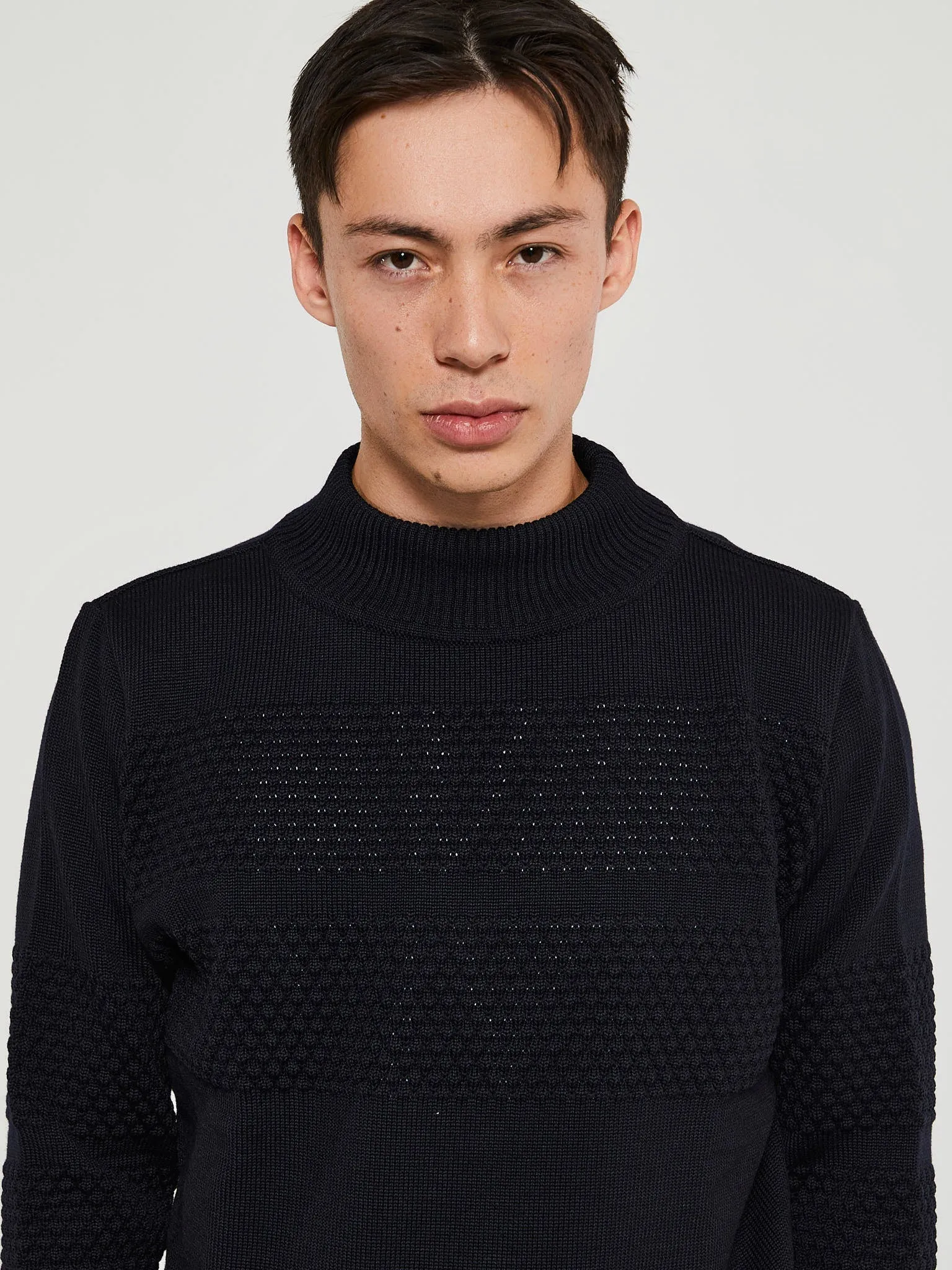 Fisherman II Sweater in Blue Navy