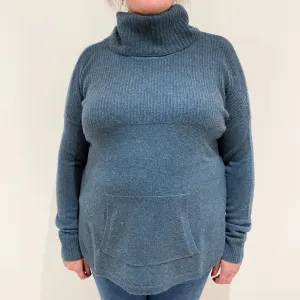 Forest Green Cashmere Cowl Neck Jumper Extra Large