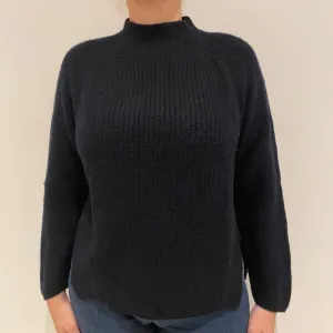 Forte-Forte Black Chunky Cashmere Turtle Neck Jumper Large