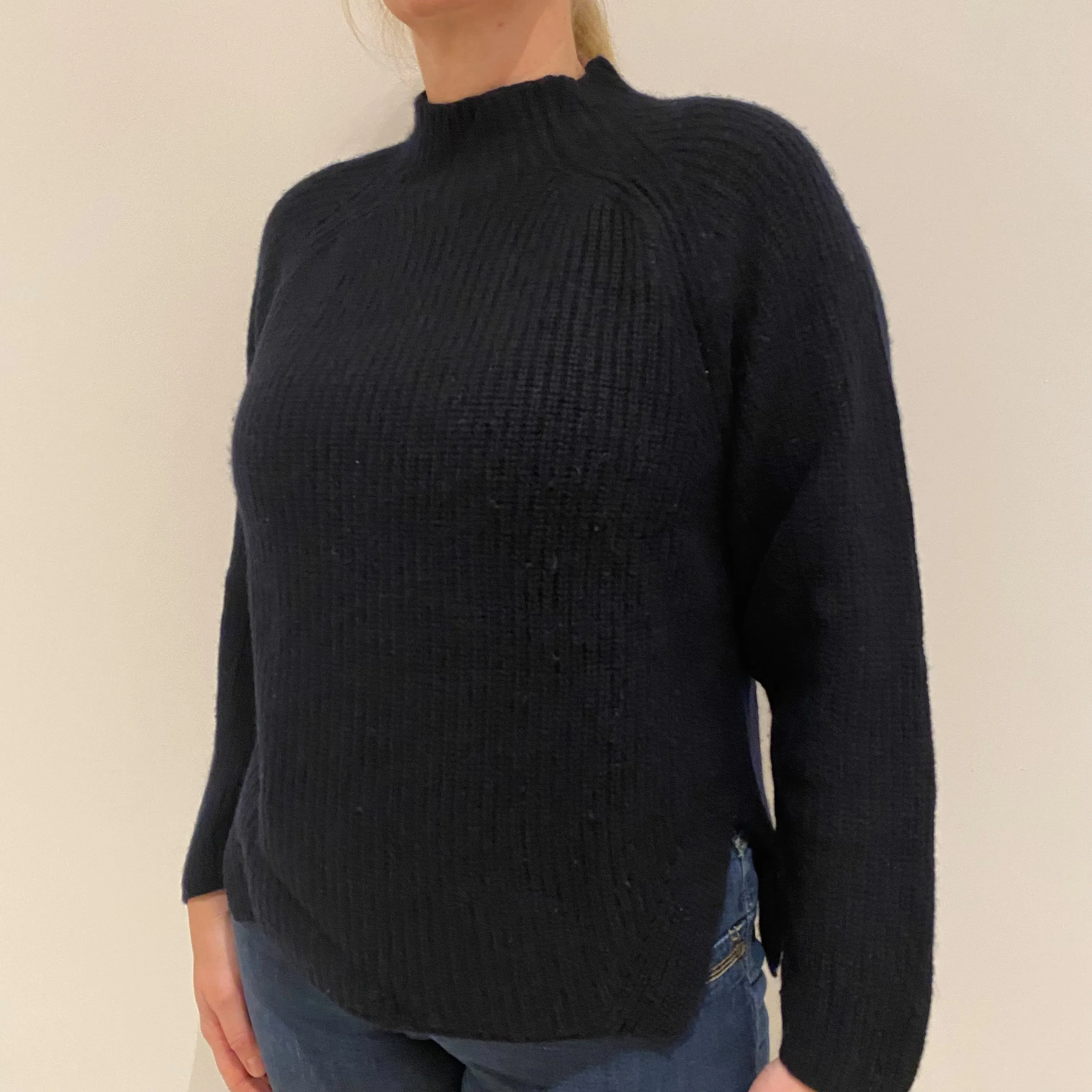 Forte-Forte Black Chunky Cashmere Turtle Neck Jumper Large