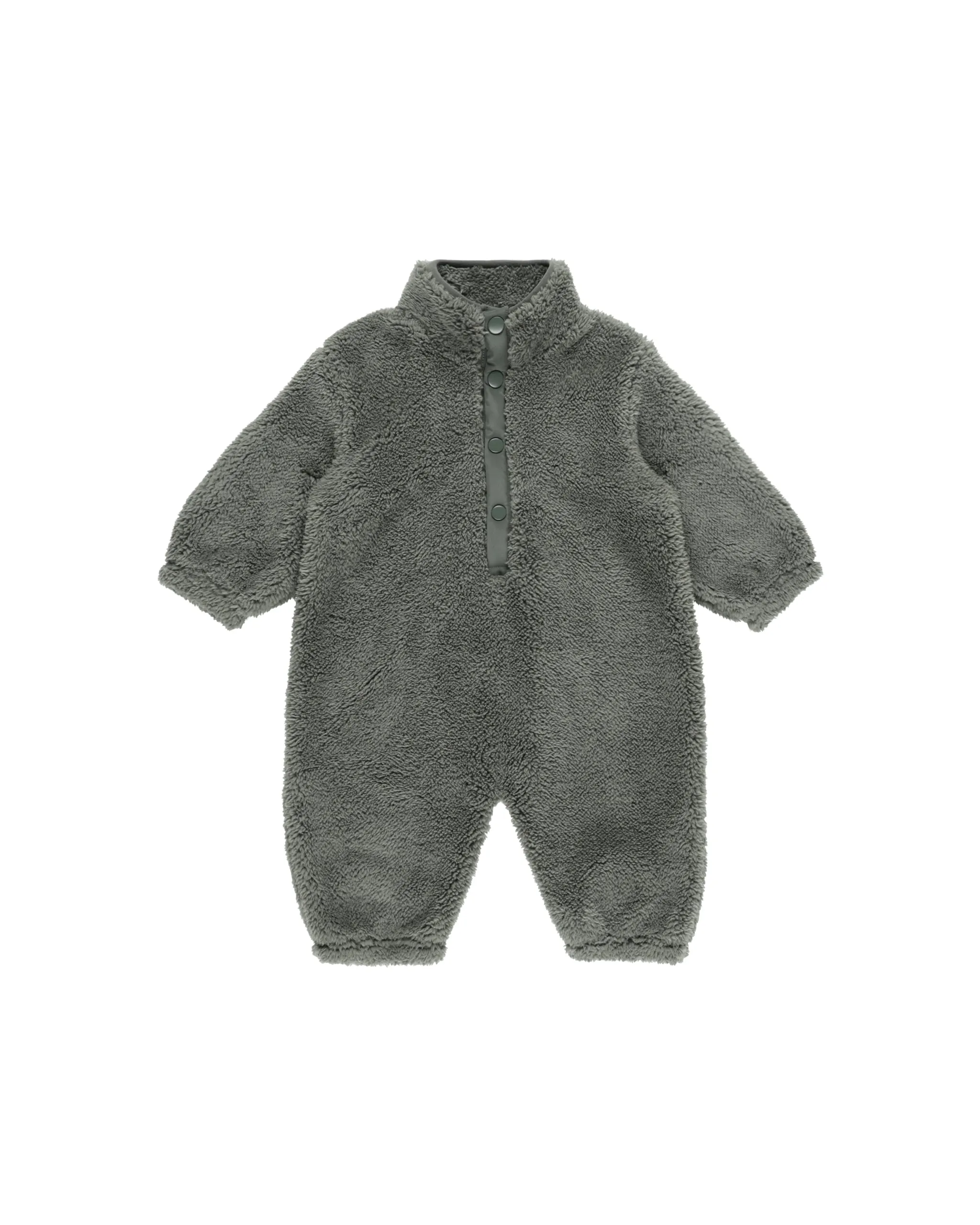 Fuzzy Winter Jumpsuit Forest