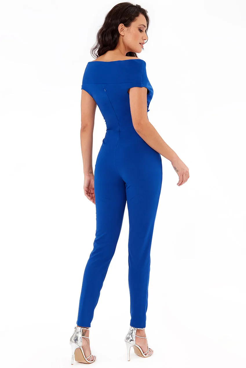 Goddiva Bardot Crossover Jumpsuit