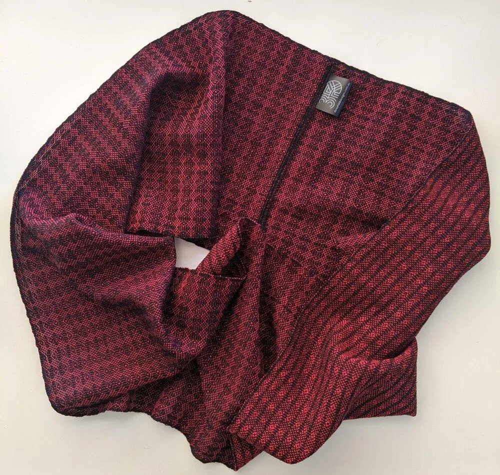 Handwoven Scarf - Luxe - Red Peacock