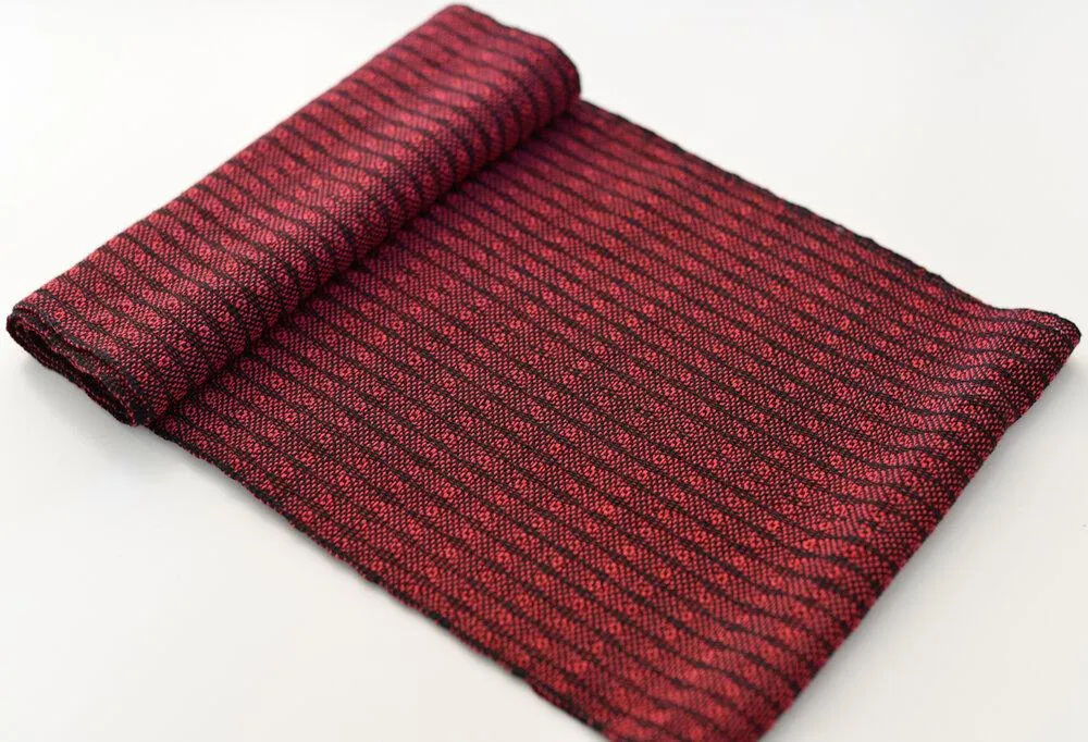 Handwoven Scarf - Luxe - Red Peacock