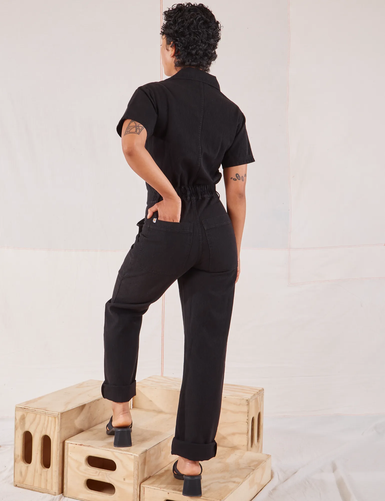 Heritage Short Sleeve Jumpsuit - Basic Black