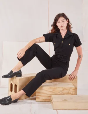Heritage Short Sleeve Jumpsuit - Basic Black