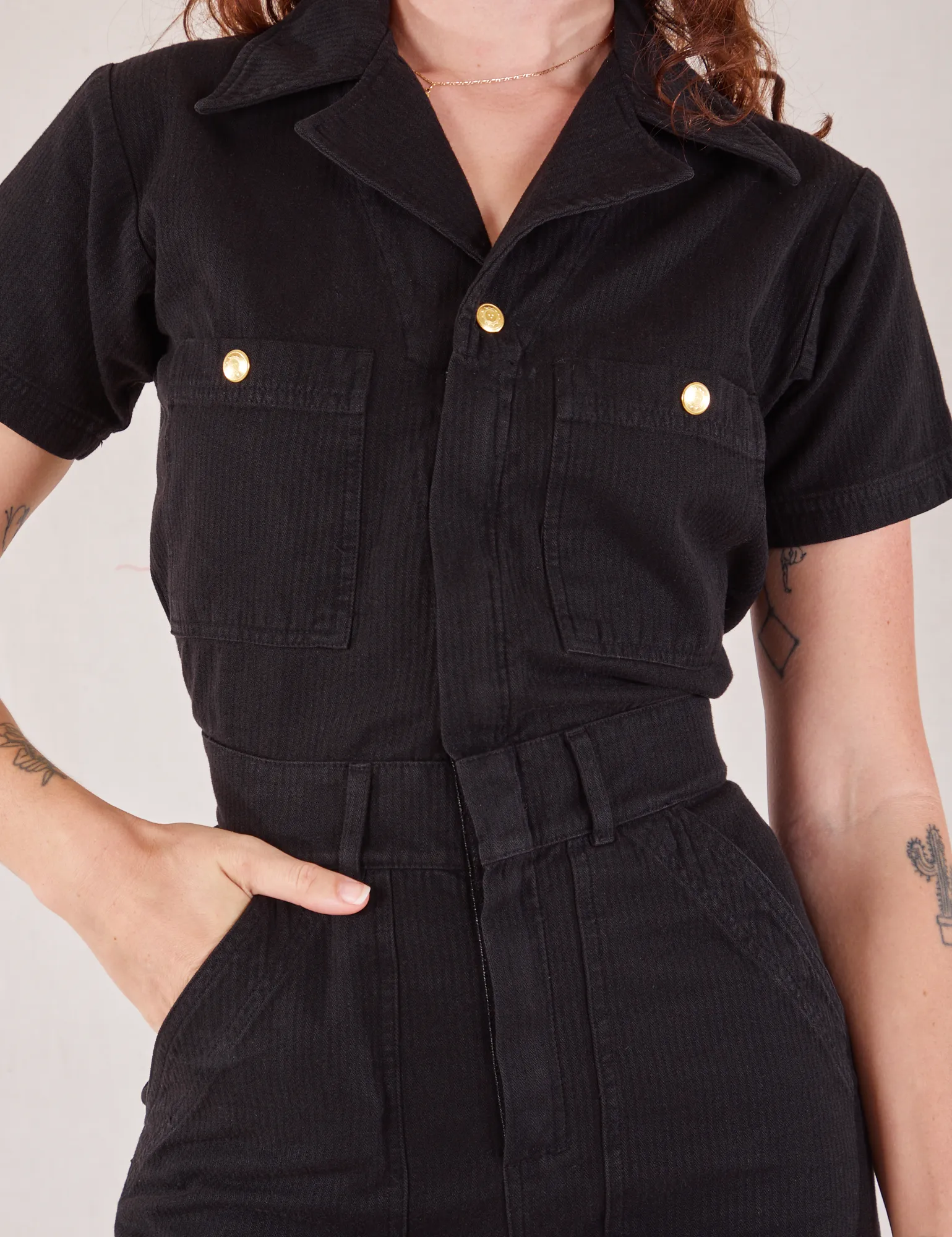 Heritage Short Sleeve Jumpsuit - Basic Black