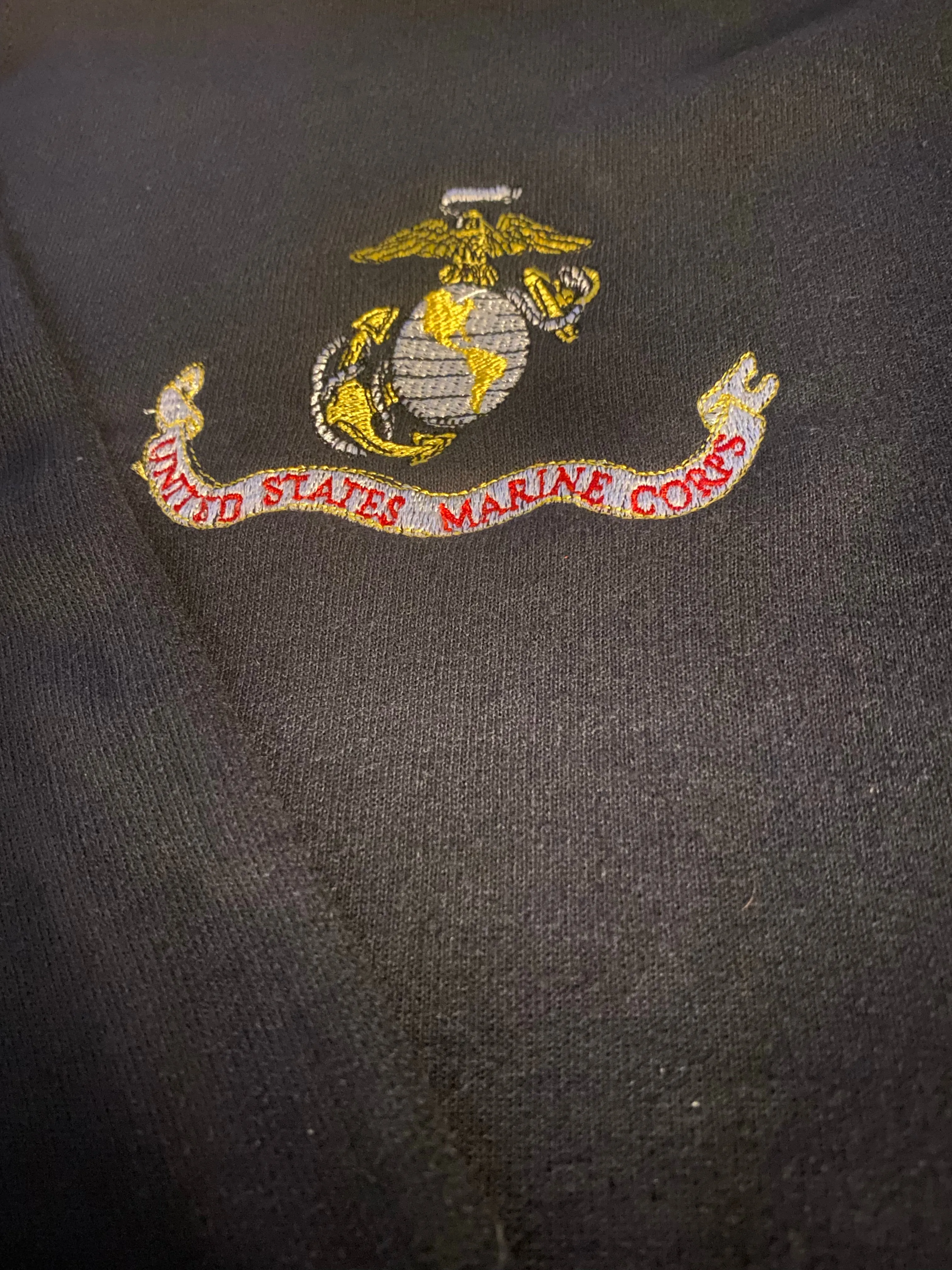 H's USMC Black Crewneck Sweatshirt