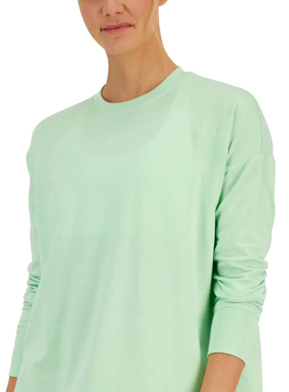 ID Ideology Women's Active Solid Crewneck Top Green