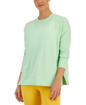 ID Ideology Women's Active Solid Crewneck Top Green