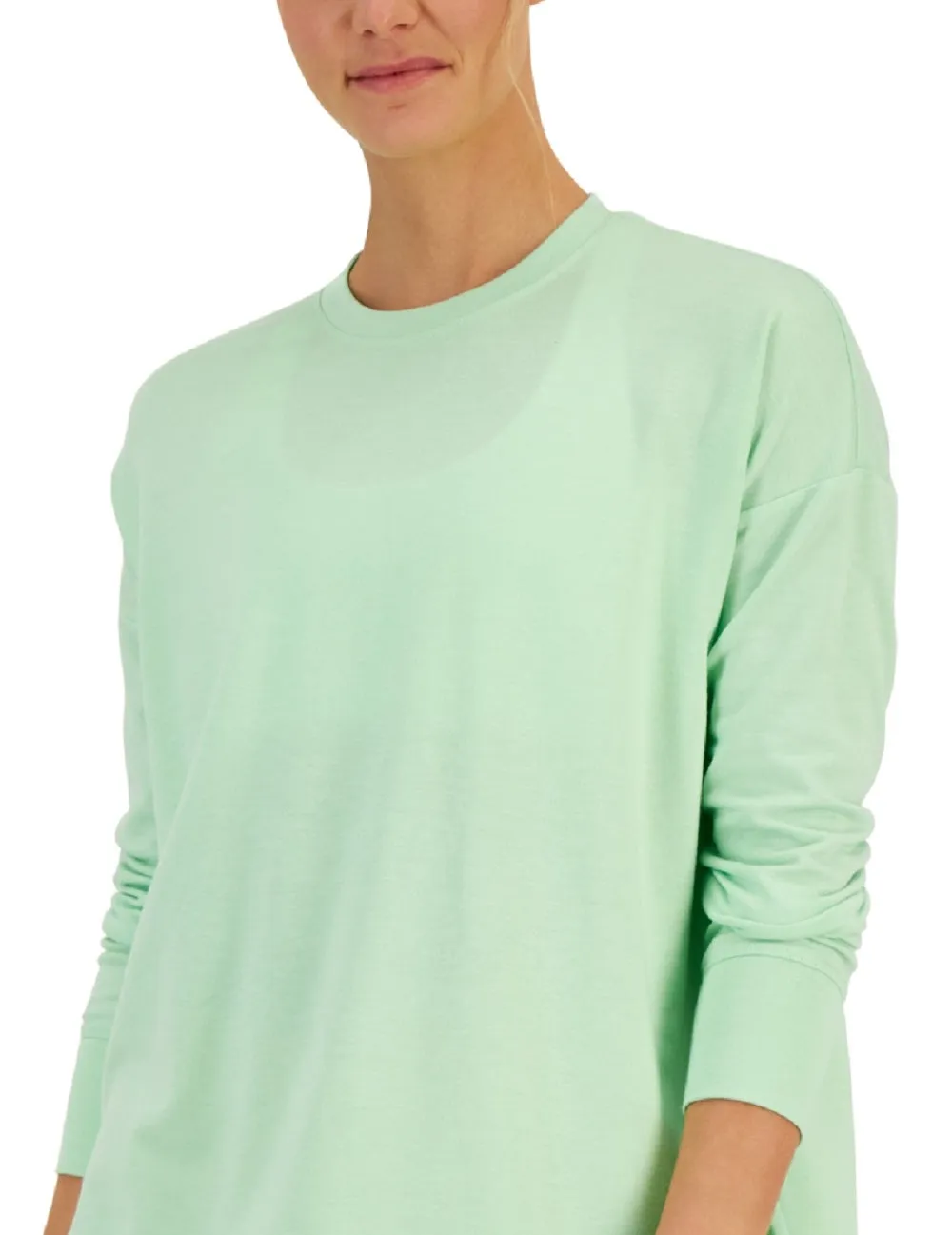 ID Ideology Women's Active Solid Crewneck Top Green