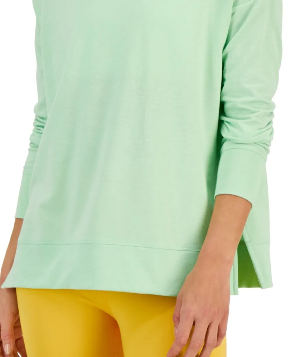 ID Ideology Women's Active Solid Crewneck Top Green
