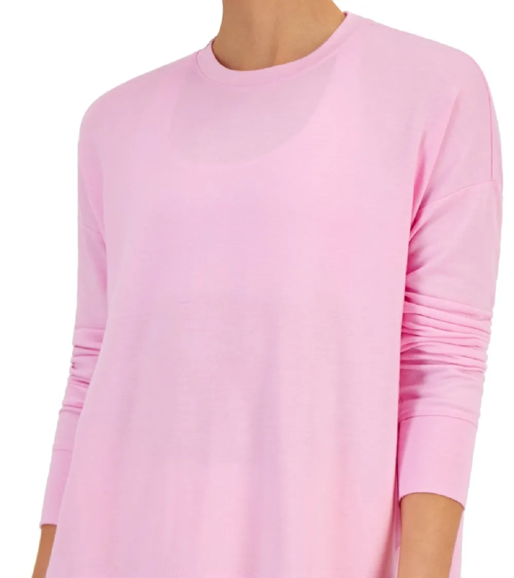 ID Ideology Women's Active Solid Crewneck Top Pink