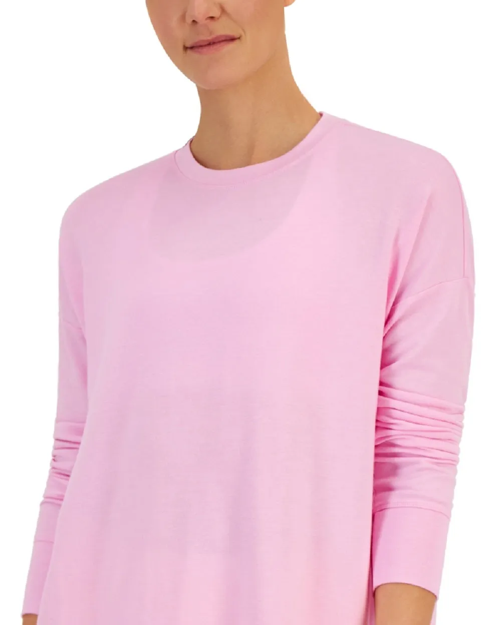 ID Ideology Women's Active Solid Crewneck Top Pink