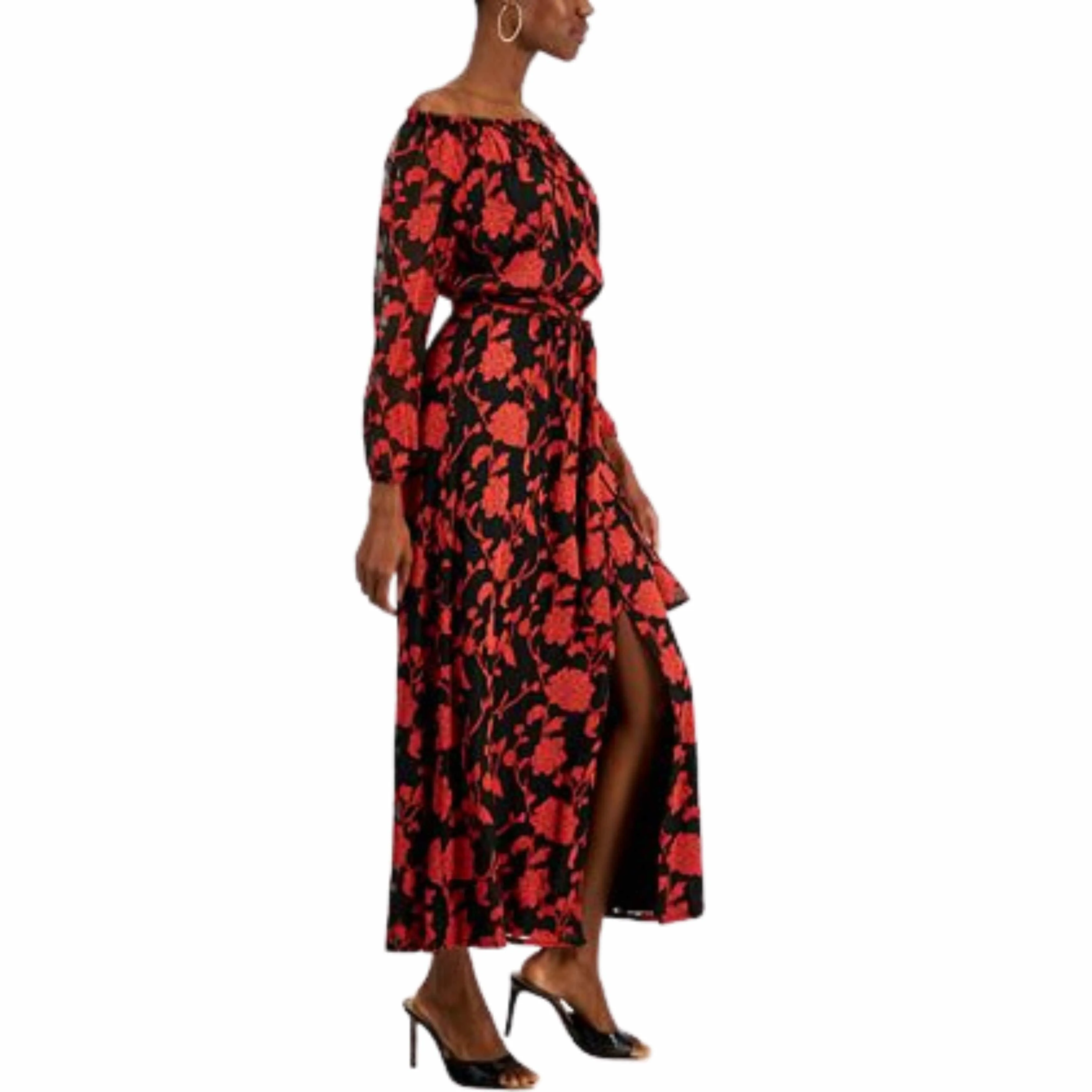 INC - Floral-Print Off-the-Shoulder Maxi Dress