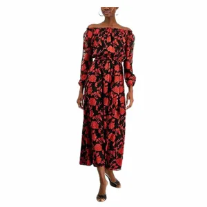 INC - Floral-Print Off-the-Shoulder Maxi Dress