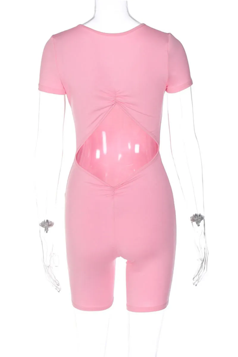 JD160 V neck Fitted Rompers
