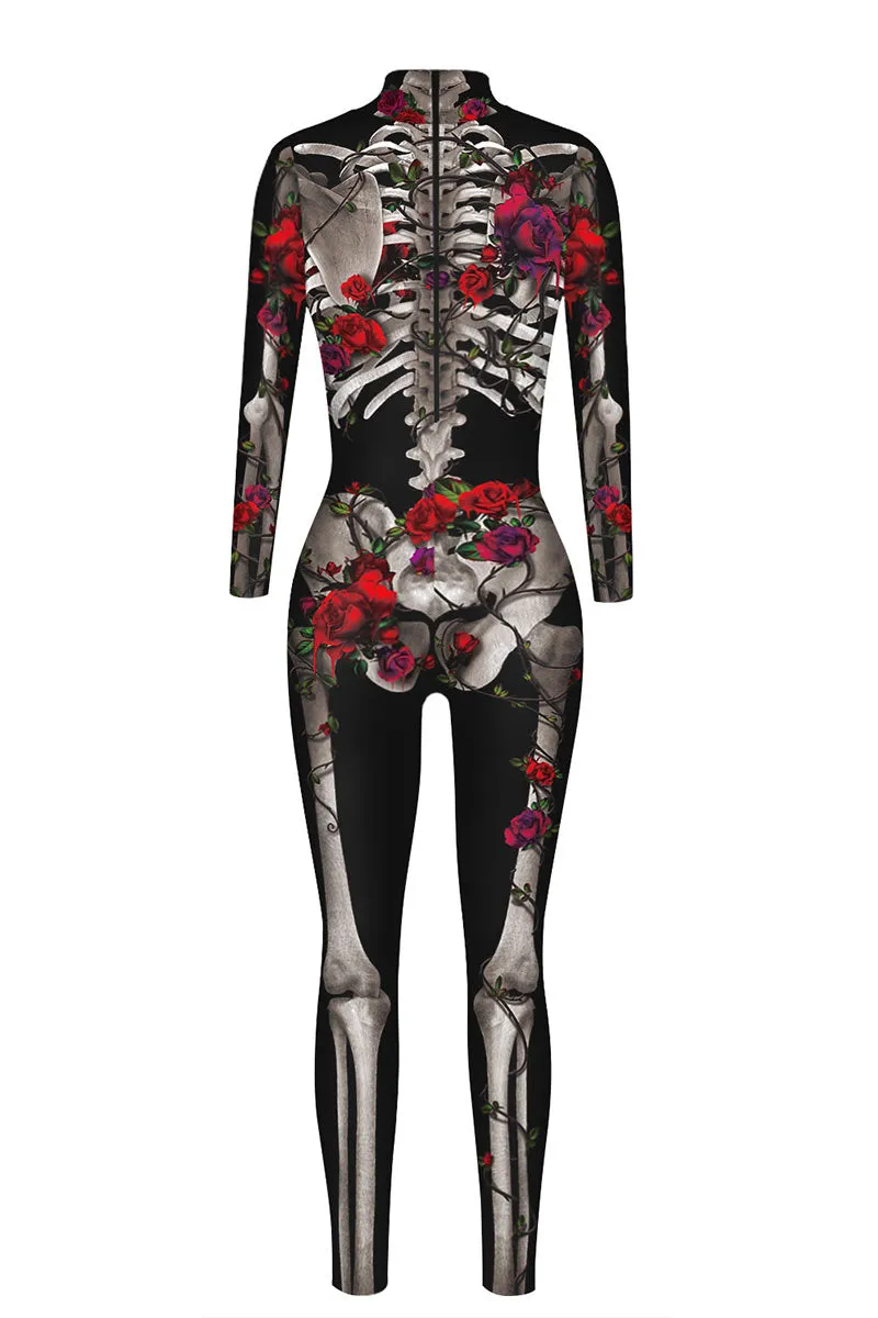 JE778 3D Print Graphic Slim Jumpsuit
