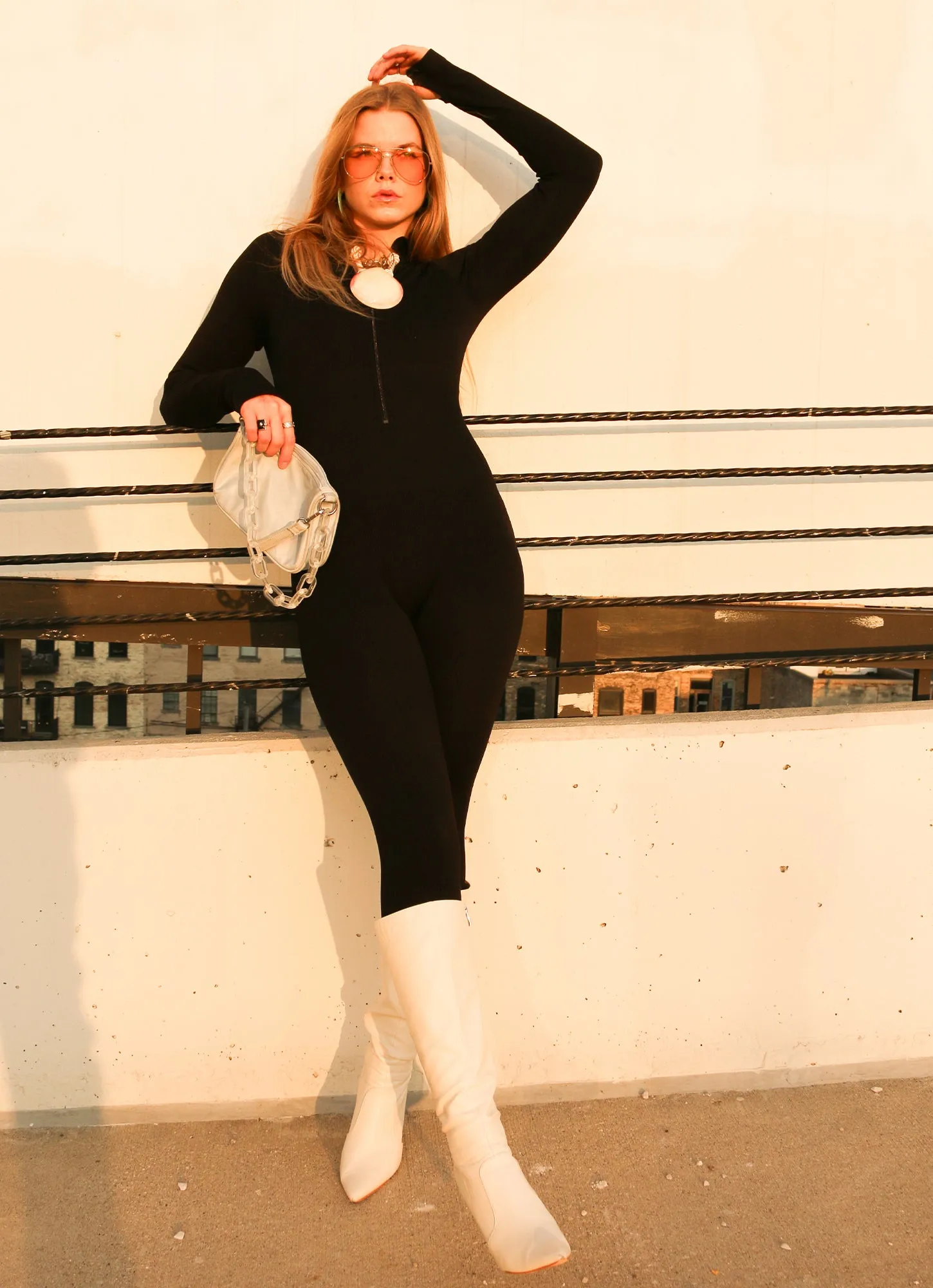 Jumpsuits for Women - Workout Ribbed Long Sleeve Front Zip Jumpsuits for Women - Workout Ribbed Long Sleeve Front Zip Sport Yoga Jumpsuit