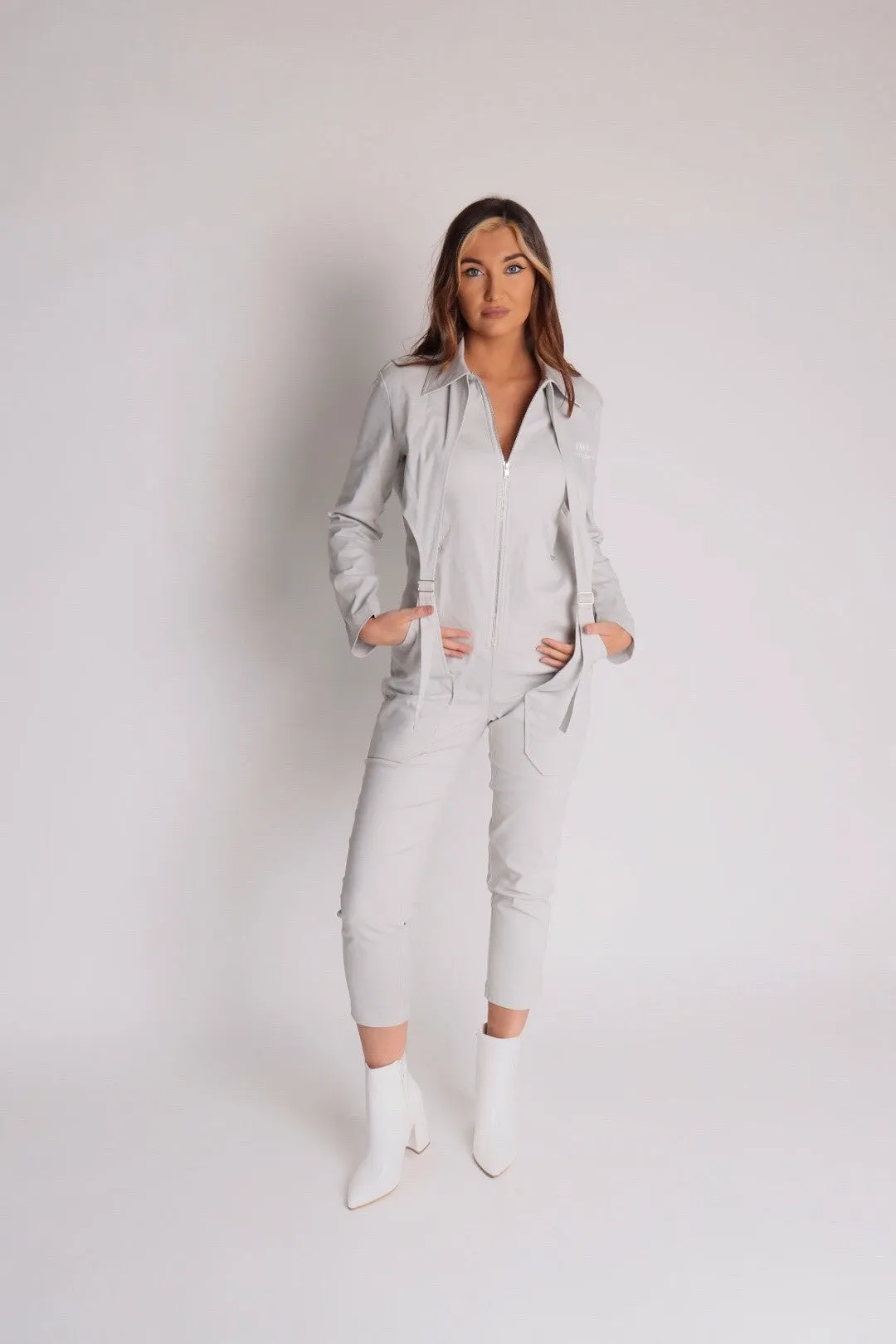 Justine Utility Cargo Detailed Jumpsuit