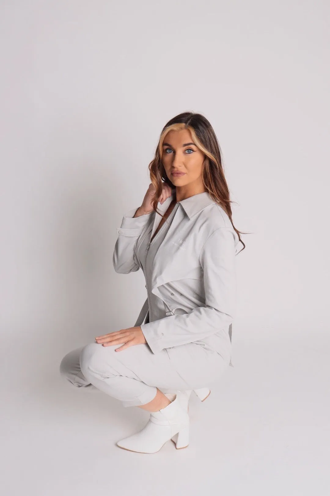 Justine Utility Cargo Detailed Jumpsuit