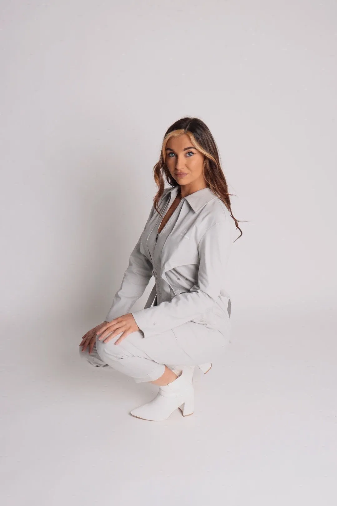 Justine Utility Cargo Detailed Jumpsuit