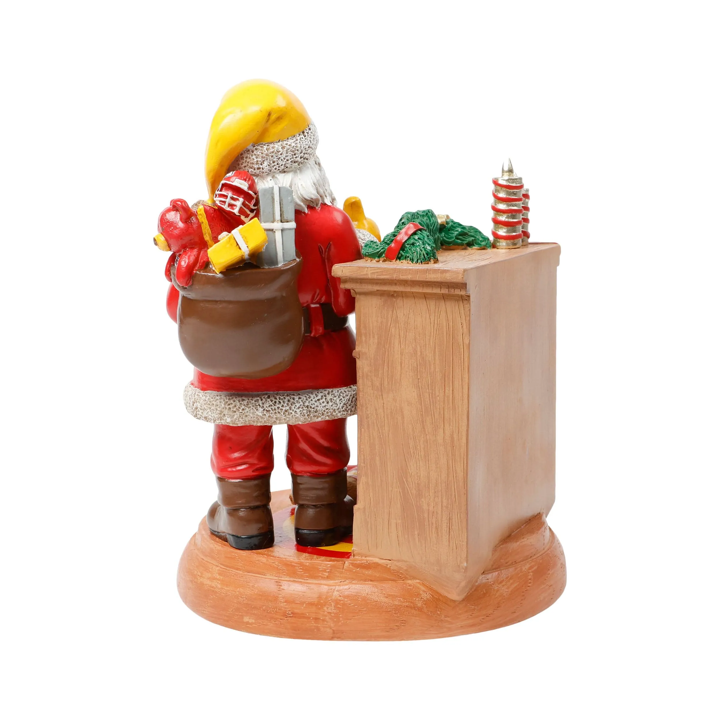 Kansas City Chiefs NFL Santa Fireplace Figurine