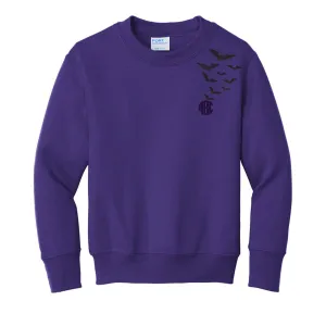 Kids Monogrammed 'Bats' Crewneck Sweatshirt