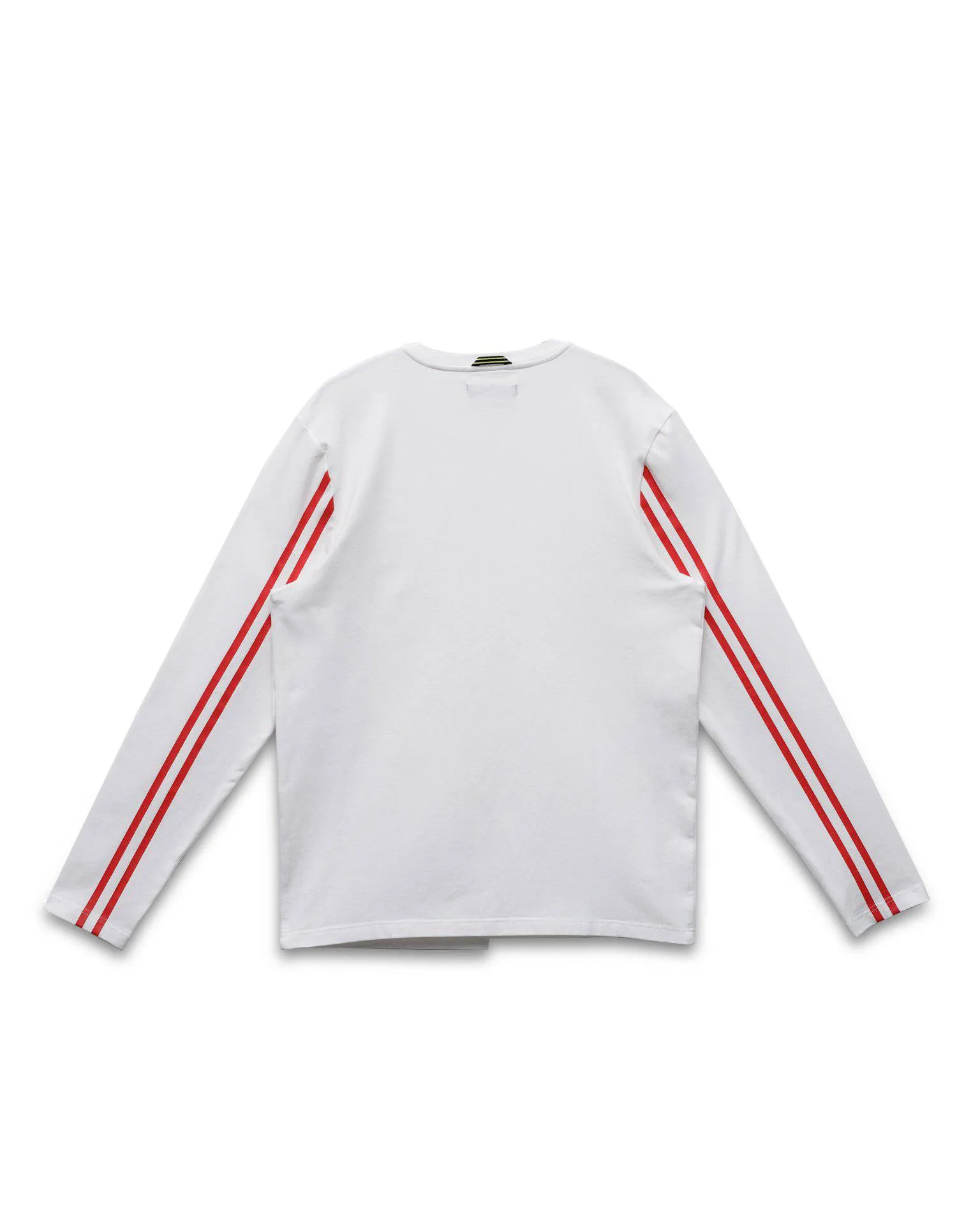 Konus Men's Unbalanced Hem Long Sleeve Tee in White